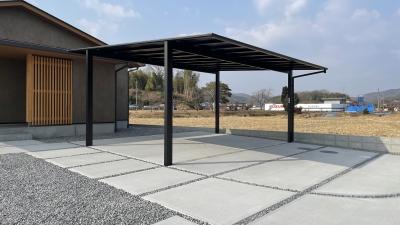 スリットデザインの土間と　エコモックで造るキャットラン（赤磐市 K様邸）