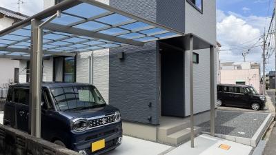 追加庇とカーポートで　雨の日でも快適におでかけ（岡山市 I様邸）